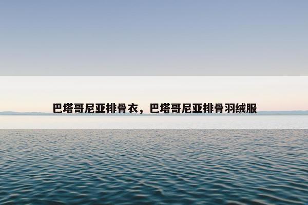 巴塔哥尼亚排骨衣，巴塔哥尼亚排骨羽绒服