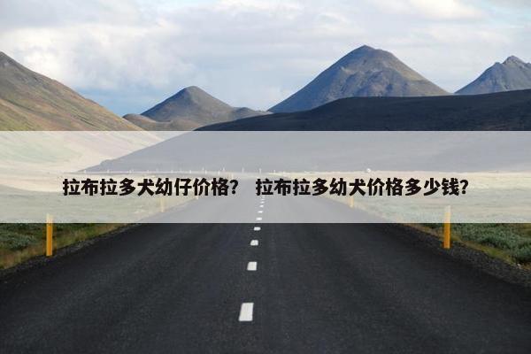 拉布拉多犬幼仔价格？ 拉布拉多幼犬价格多少钱？