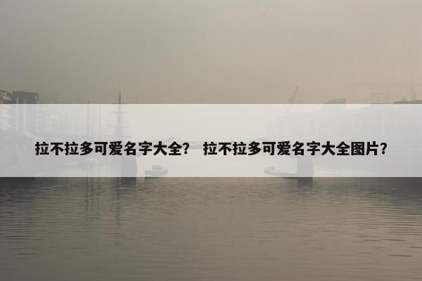 拉不拉多可爱名字大全? 拉不拉多可爱名字大全图片?