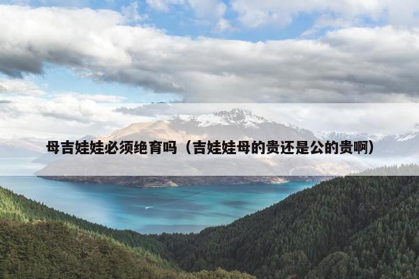 母吉娃娃必须绝育吗（吉娃娃母的贵还是公的贵啊）