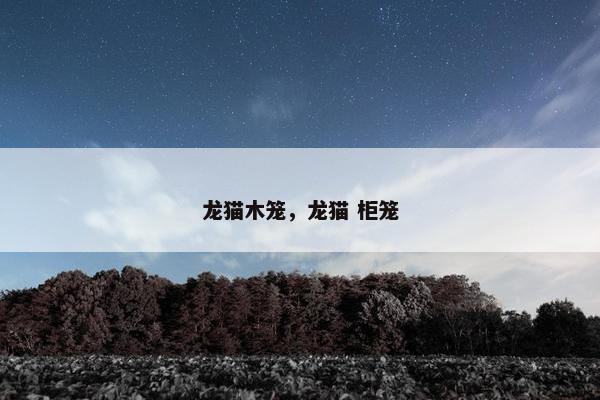 龙猫木笼,龙猫 柜笼