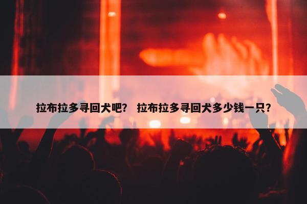 拉布拉多寻回犬吧？ 拉布拉多寻回犬多少钱一只？