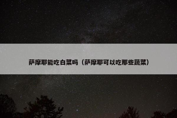 萨摩耶能吃白菜吗（萨摩耶可以吃那些蔬菜）