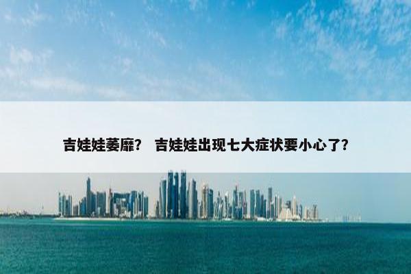 吉娃娃萎靡？ 吉娃娃出现七大症状要小心了？
