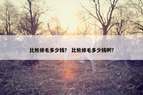 比熊修毛多少钱？ 比熊修毛多少钱啊？
