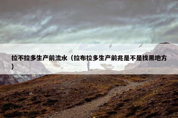 拉不拉多生产前流水（拉布拉多生产前兆是不是找黑地方）
