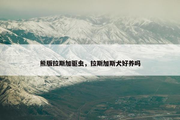 熊版拉斯加驱虫，拉斯加斯犬好养吗