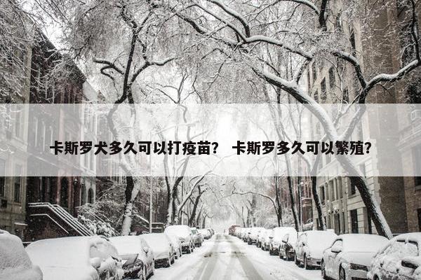 卡斯罗犬多久可以打疫苗？ 卡斯罗多久可以繁殖？