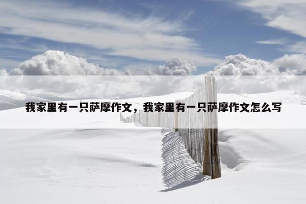 我家里有一只萨摩作文，我家里有一只萨摩作文怎么写