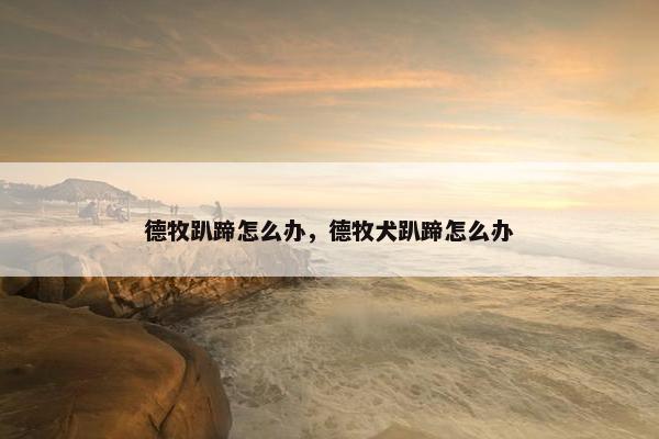 德牧趴蹄怎么办，德牧犬趴蹄怎么办