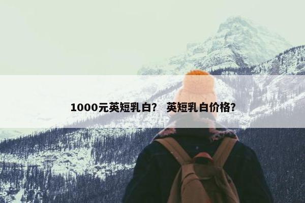 1000元英短乳白？ 英短乳白价格？