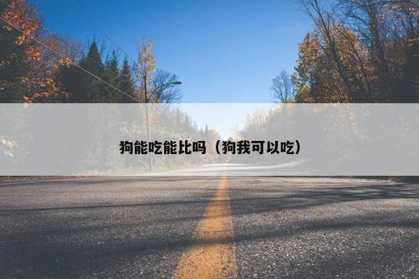 狗能吃能比吗（狗我可以吃）