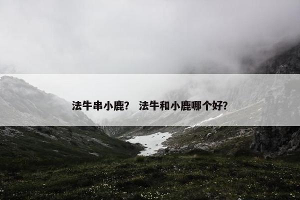 法牛串小鹿？ 法牛和小鹿哪个好？