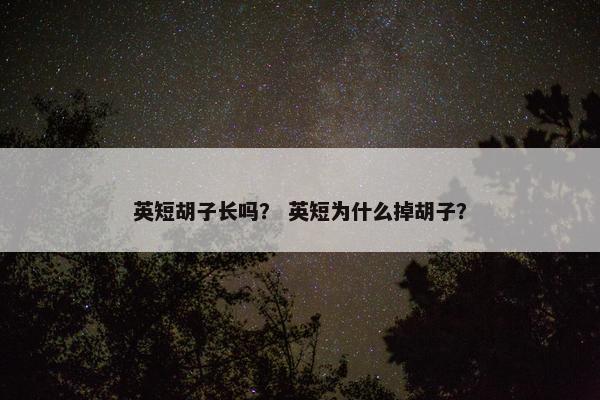 英短胡子长吗? 英短为什么掉胡子?