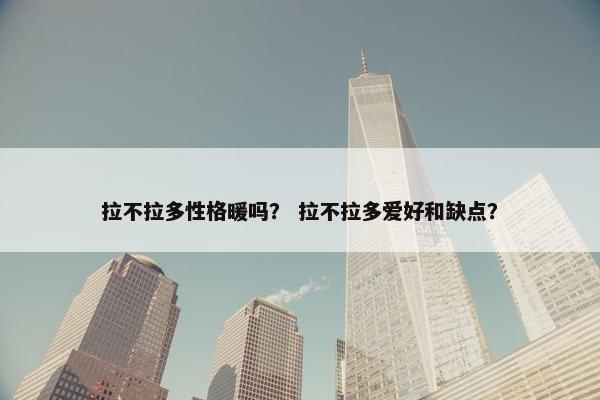 拉不拉多性格暖吗? 拉不拉多爱好和缺点?