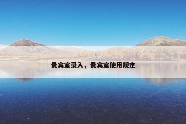 贵宾室录入，贵宾室使用规定