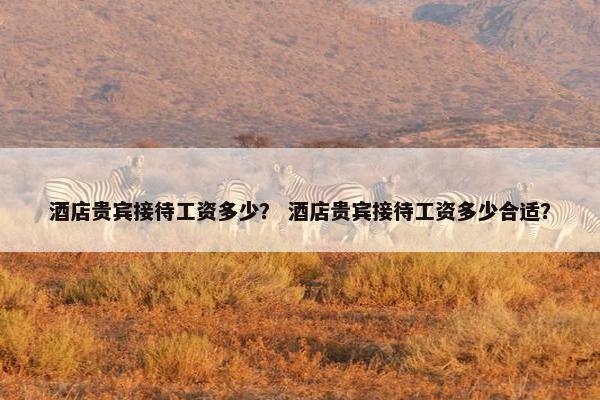 酒店贵宾接待工资多少? 酒店贵宾接待工资多少合适?