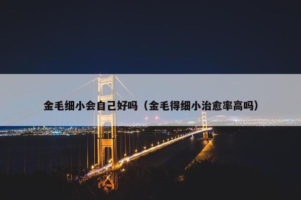金毛细小会自己好吗(金毛得细小治愈率高吗)