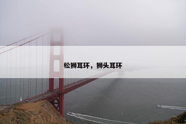 松狮耳环，狮头耳环