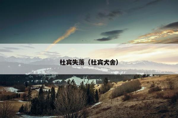 杜宾失落(杜宾犬舍)