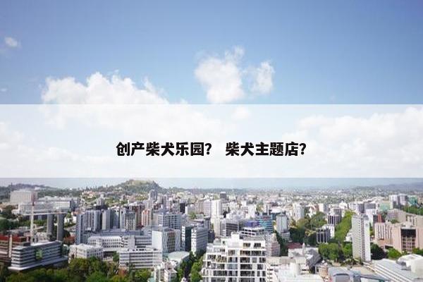 创产柴犬乐园? 柴犬主题店?