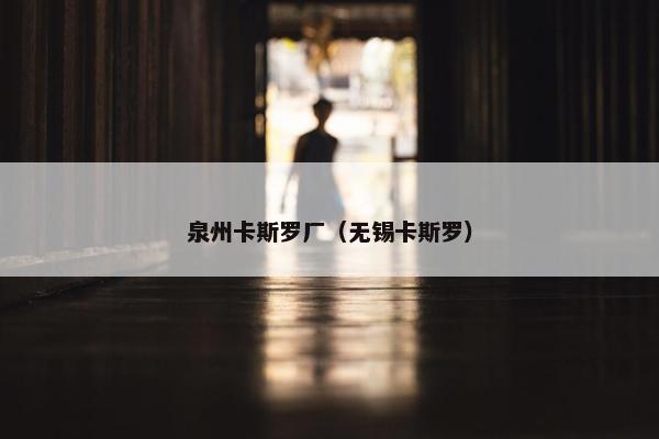 泉州卡斯罗厂(无锡卡斯罗)