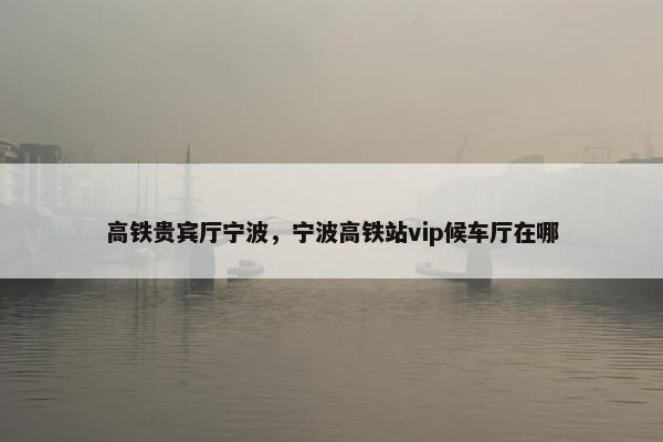 高铁贵宾厅宁波,宁波高铁站vip候车厅在哪