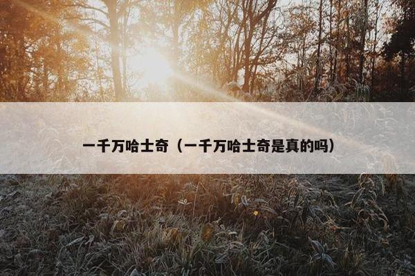 一千万哈士奇(一千万哈士奇是真的吗)