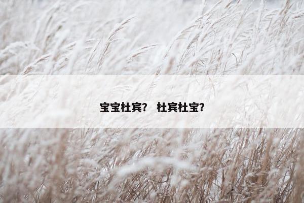 宝宝杜宾? 杜宾杜宝?