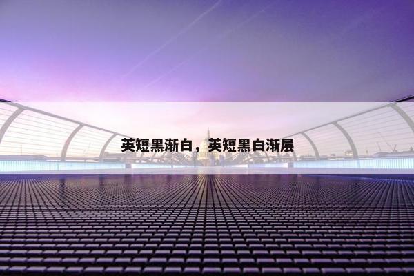 英短黑渐白,英短黑白渐层