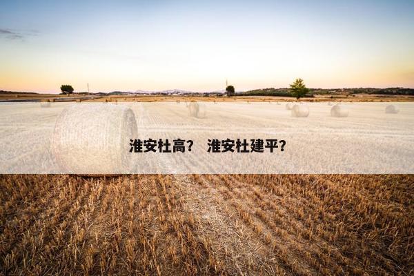 淮安杜高? 淮安杜建平?