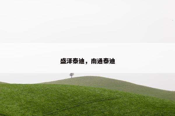 盛泽泰迪，南通泰迪