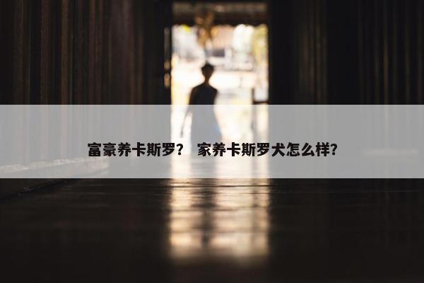 富豪养卡斯罗? 家养卡斯罗犬怎么样?