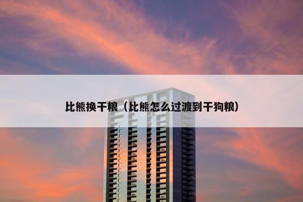 比熊换干粮（比熊怎么过渡到干狗粮）