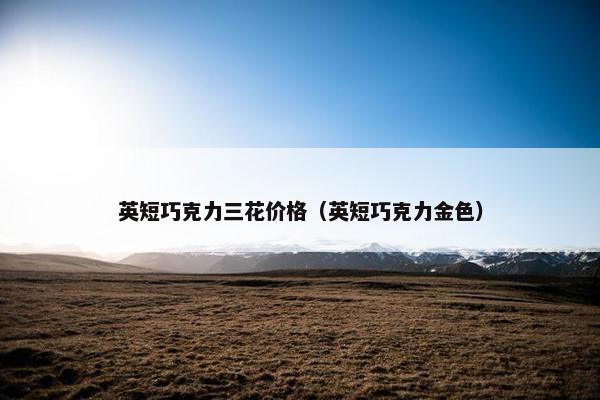 英短巧克力三花价格（英短巧克力金色）