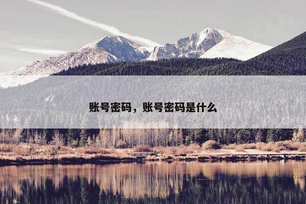 账号密码，账号密码是什么