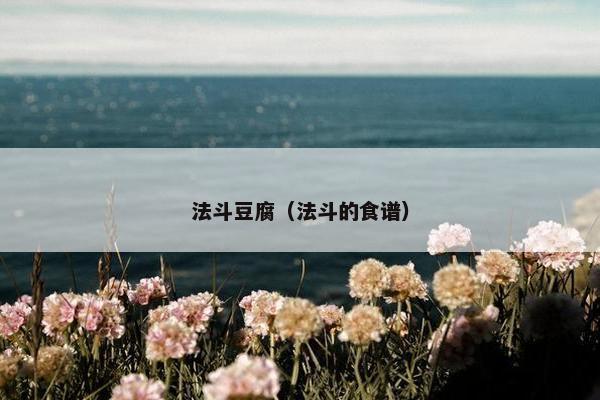 法斗豆腐（法斗的食谱）
