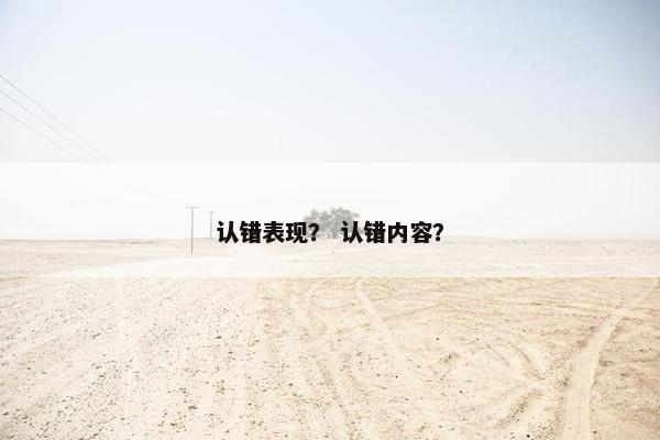 认错