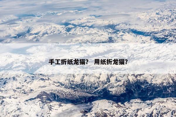 手工折纸龙猫？ 用纸折龙猫？