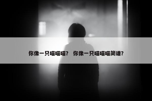 你像一只喵喵喵？ 你像一只喵喵喵简谱？