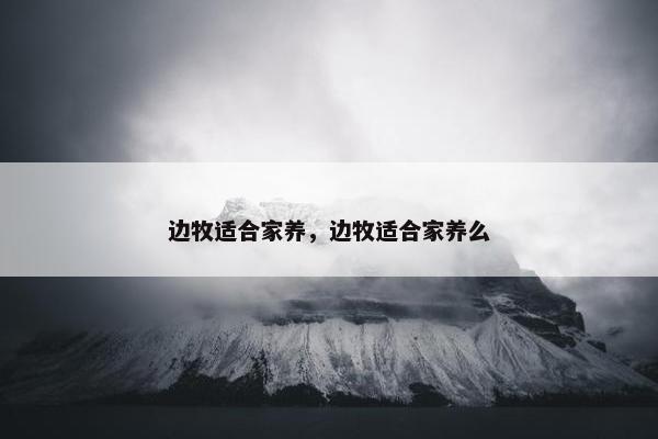 边牧适合家养，边牧适合家养么
