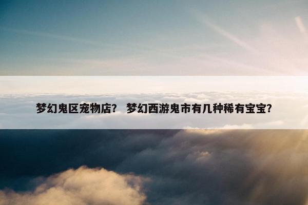 梦幻西游