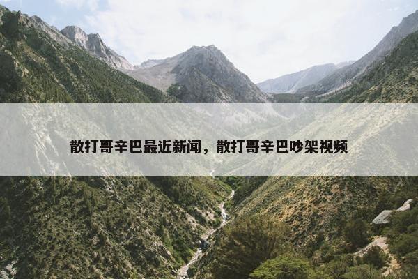 散打哥辛巴最近新闻，散打哥辛巴吵架视频