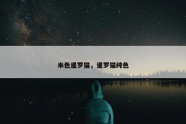 米色暹罗猫,暹罗猫纯色