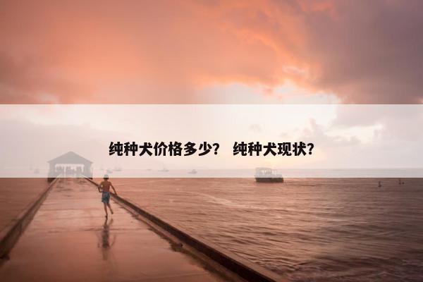 纯种犬价格多少？ 纯种犬现状？