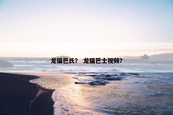 龙猫巴氏？ 龙猫巴士视频？
