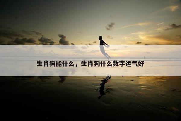 生肖狗能什么，生肖狗什么数字运气好