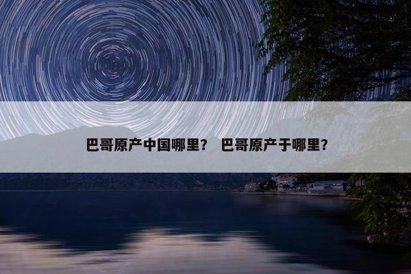 巴哥原产中国哪里？ 巴哥原产于哪里？