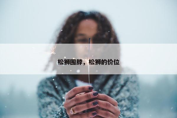 松狮围脖，松狮的价位