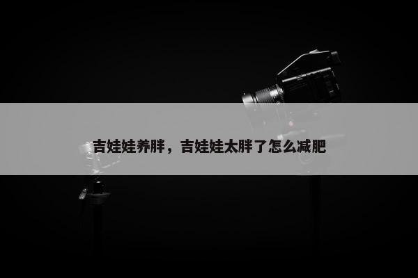 吉娃娃养胖，吉娃娃太胖了怎么减肥